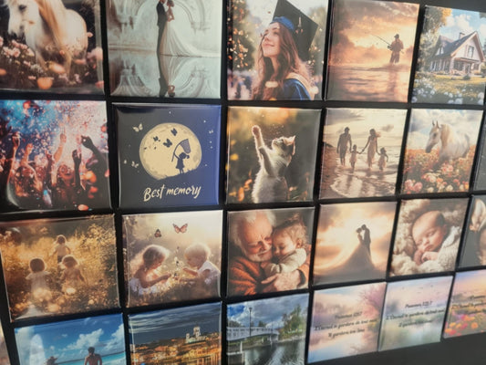 "Skapa egna fotomagneter-6eller 9 personliga minnen"
